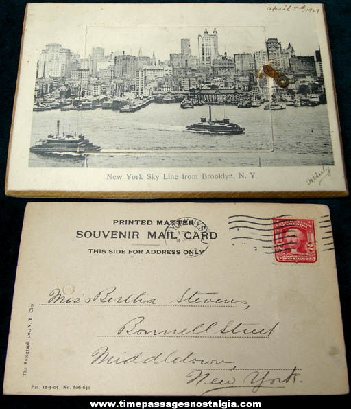 Unusual 1907 New York City Multi-Image Souvenir Post Card