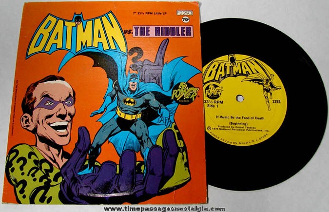 ©1975 Batman Character Record and Cover