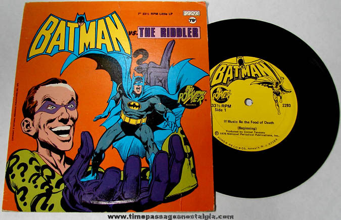 1975 Batman Character Record and Cover