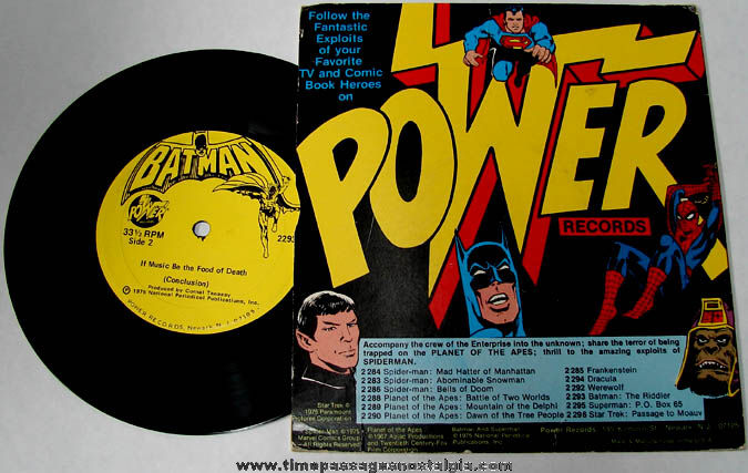 1975 Batman Character Record and Cover