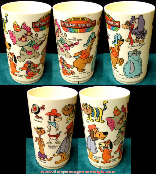 Colorful ©1978 Hanna Barbera Cartoon Character Advertising Drink Cup