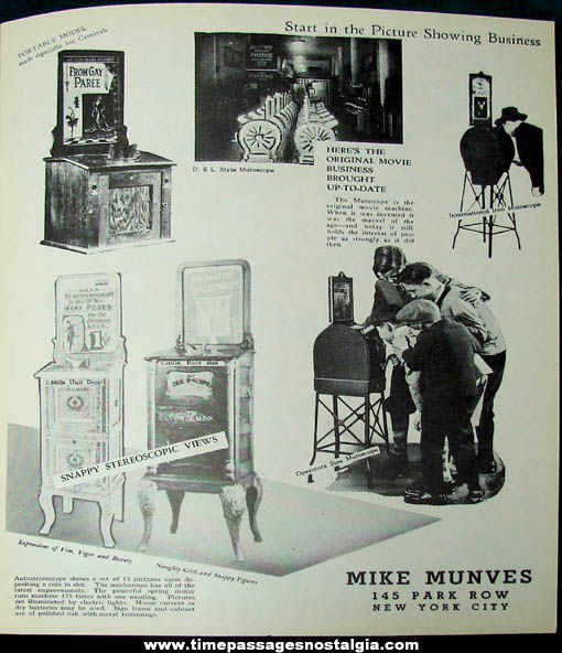 1939 Mike Munves Arcade Game & Machine Catalog