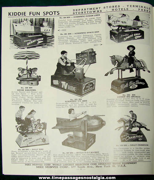 1950s Mike Munves Arcade Game, Machine, & Supply Catalog