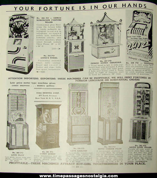 1950s Mike Munves Arcade Game, Machine, & Supply Catalog