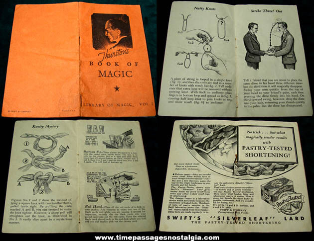 Old Swift & Company Advertising Premium Thurston Magic Trick Booklet