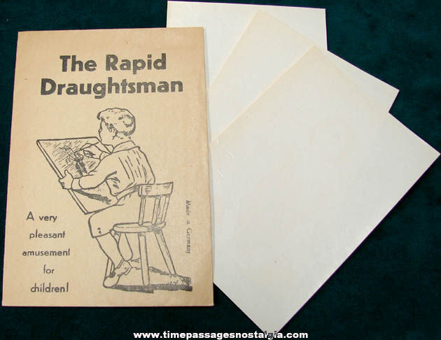 Old Unused Rapid Draughtsman Novelty Paper Drawing Toy