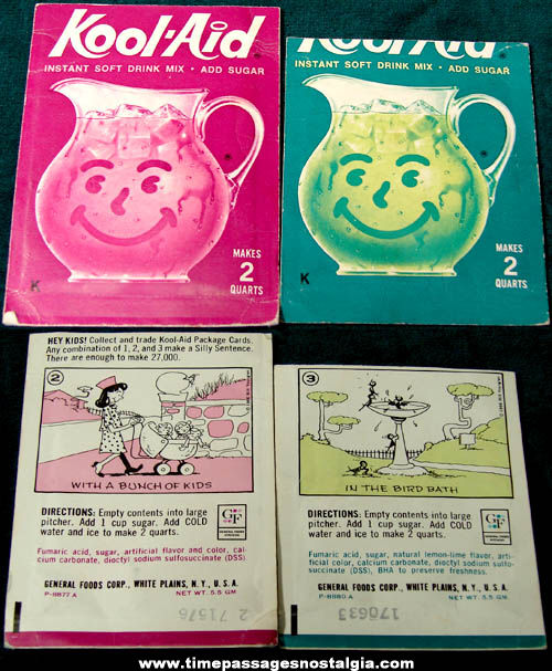 (2) Colorful Old General Foods Kool-Aid Drink Mix Packets