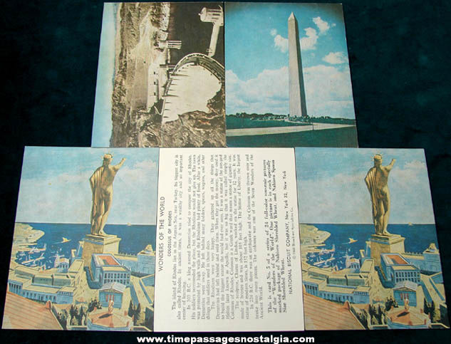 (5) ©1960 Nabisco Cereal Prize Wonders Of The World Trading Cards