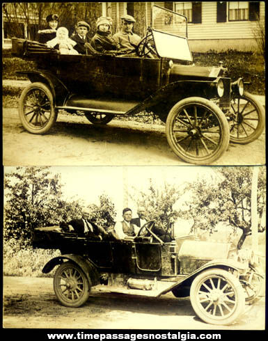 (2) Different Unused Early Automobile Real Photo Post Cards