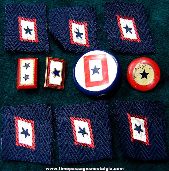 (10) Small World War II United States Military Service Star Flag Items