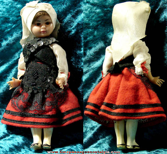 Small Old Dressed European Toy Doll