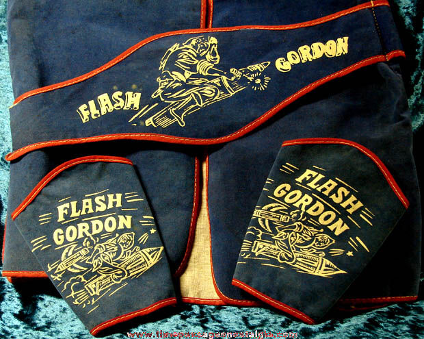 Old Flash Gordon Space Character Vest & Cuffs Costume Set
