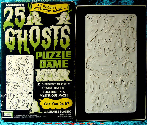 Boxed 1968 Lakeside Toys 25 Ghosts Puzzle Game