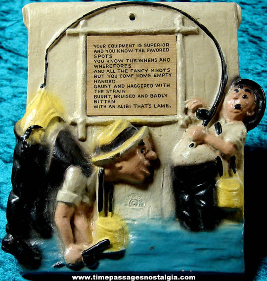 Old Painted Fisherman Novelty Poem Plaque