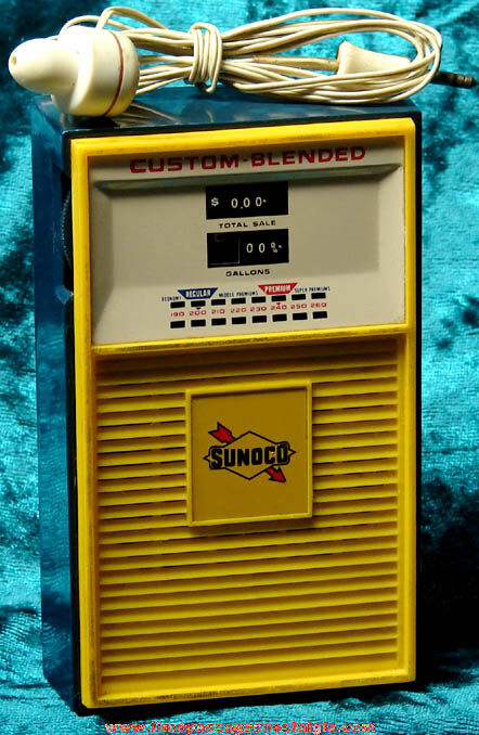 Old Sunoco Advertising Gas Pump Transistor AM Radio