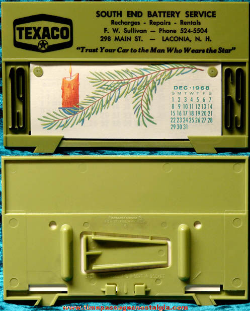 Unused 1969 Laconia New Hampshire Texaco Advertising Premium Calendar
