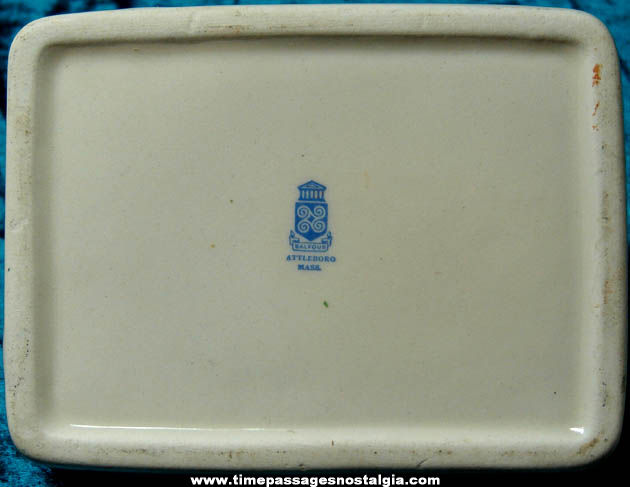 1958 Ceramic or Porcelain Macallen Company Safety Award Trinket Box