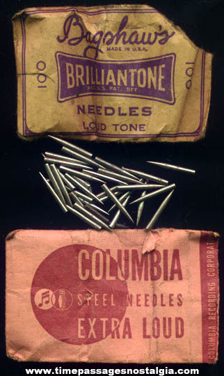 (152) Old Steel Phonograph Needles in (2) Different Packages
