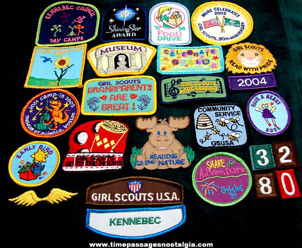 (25) Different Colorful New England Girl Scout Cloth Patches