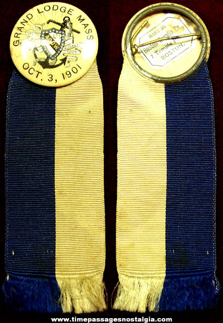 1901 Ancient Order of United Workmen Ribbon Badge