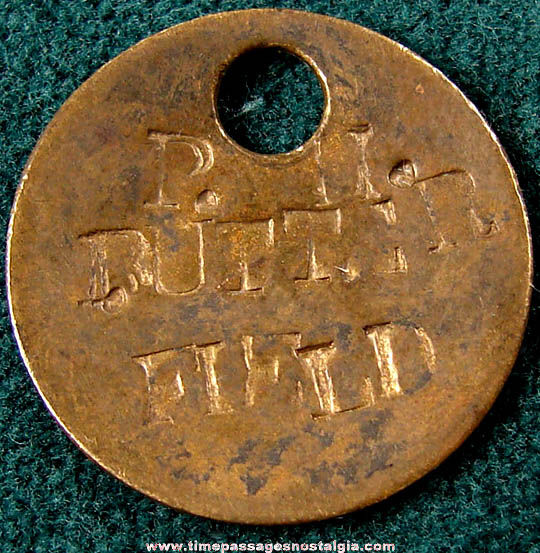 Old P. H. Butterfield Copper Token Coin or Key Ring Tag