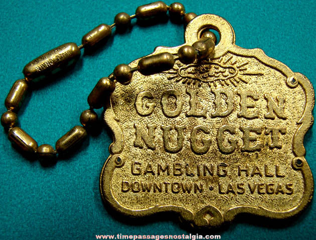 Old Golden Nugget Las Vegas Casino Advertising Premium Key Chain