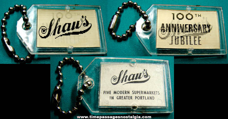 Old Shaw’s Supermarket Advertising Premium Flicker Lenticular Key Chain