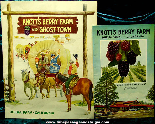 (2) Old Knott’s Berry Farm Restaurant Advertising Souvenir Booklets