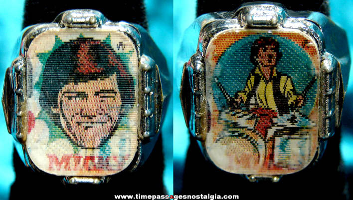 Old Micky Dolenz Monkees Gum Ball Machine Prize Flicker Toy Ring