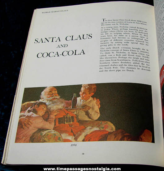 1961 Coca Cola 75th Anniversary Advertising Book With Company Letter