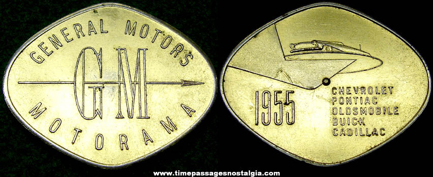 1955 General Motors Motorama Advertising Token Coin Spinner