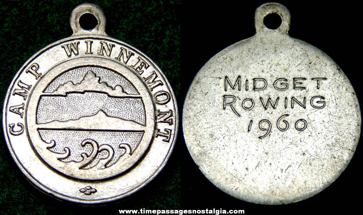 1960 Camp Winnemont Midget Rowing Award Medal Charm