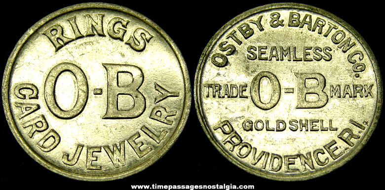 Old Ostby & Barton Jewelry Company Advertising Premium Token Coin