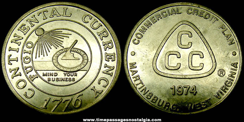 1974 Bank Credit Company Advertising Premium Token Coin