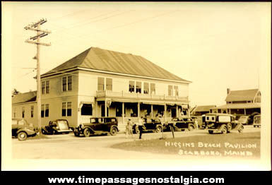 Early Unused Higgins Beach, Maine Real Photo Post Card