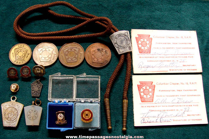 (16) Small Old Royal Arch Mason Fraternal Items