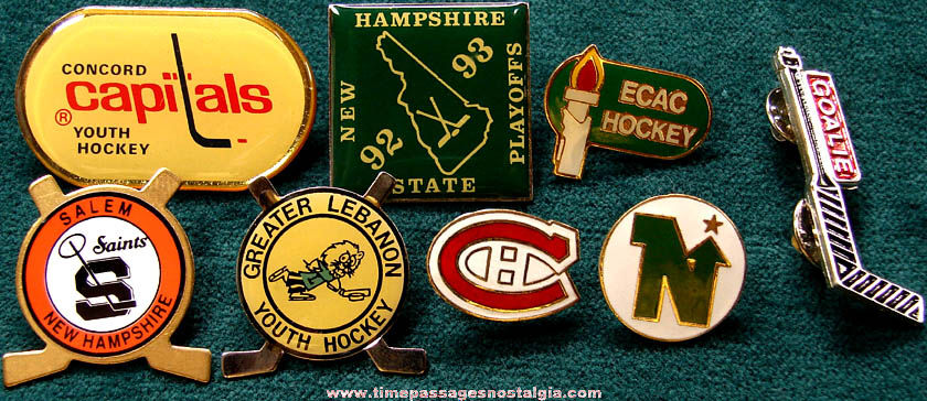 (8) Different Old Hockey Pins