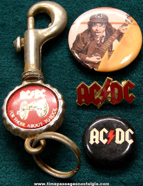 (4) Old ACDC Music Advertising Souvenir Items