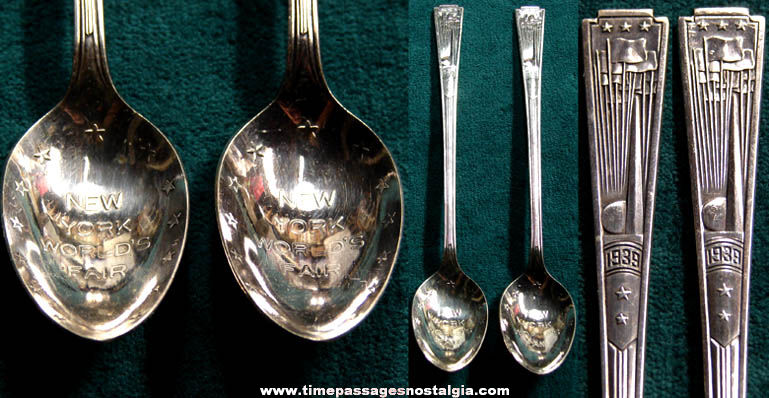 (2) 1939 - 1940 New York World’s Fair Advertising Souvenir Spoons