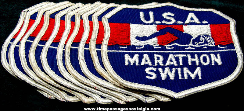 (10) Old Unused United States Marathon Swim Team Cloth Patches
