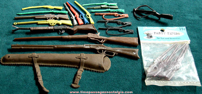 (24) Old Miniature Plastic Toy Rifle Guns