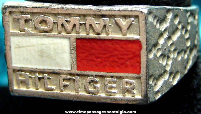 Enameled Tommy Hilfiger Advertising Sterling Silver Ring