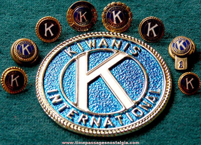 (9) Small Old Kiwanis International Club Items
