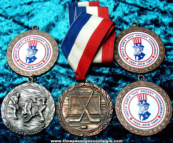 (5) Old Hockey Award Medals