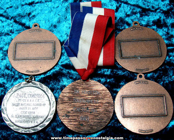 (5) Old Hockey Award Medals