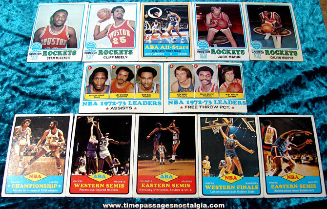 (12) Old Basketball Trading Cards