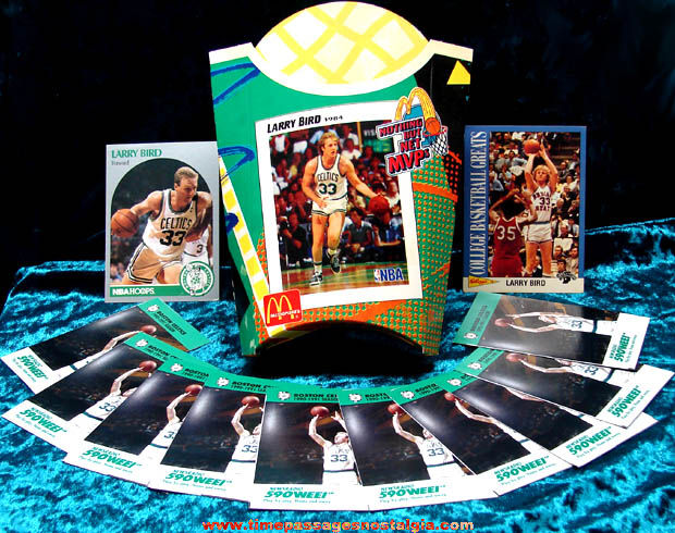 (13) Old Boston Celtics Basketball Larry Bird Items