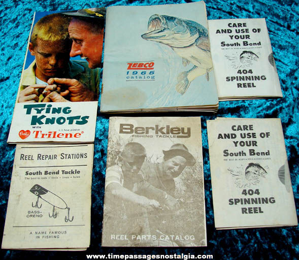 (6) Old Fishing Tackle Advertising Booklets