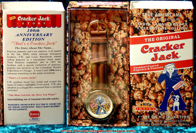 Unused & Boxed 1995 Cracker Jack Advertising Limited Edition Wrist Watch