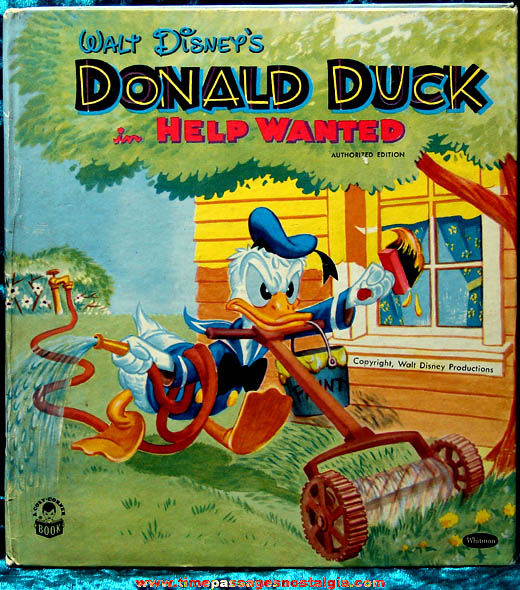 Colorful 1955 Walt Disney Donald Duck Help Wanted Whitman Book